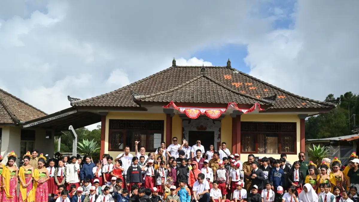 Seremoni peresmian “School of Happiness” Circle K Indonesia di SDN 4 Candikuning, Tabanan.