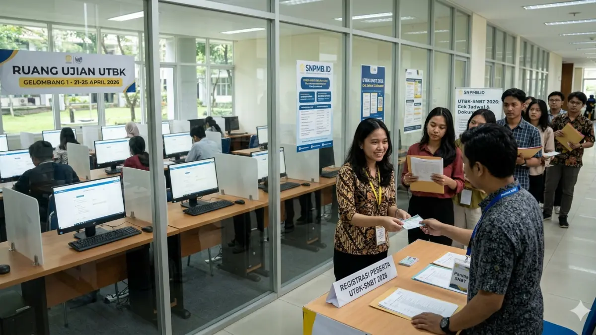 MULAI DIBUKA: ilustrasi pendaftaran UTBK-SNBP 2026 (gemini AI/radarbali.id)