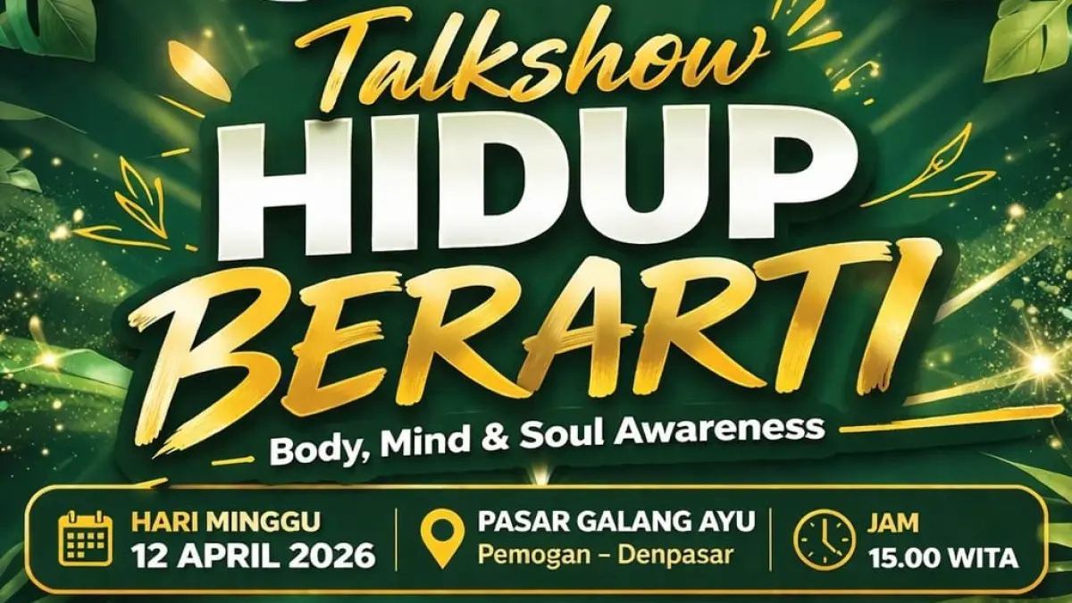 MENTAL HEALTH: Flayer Talkshow dengan topik Pencegahan Bunuh Diri membangun kesehatan mental agar hidupl lebih berarti.