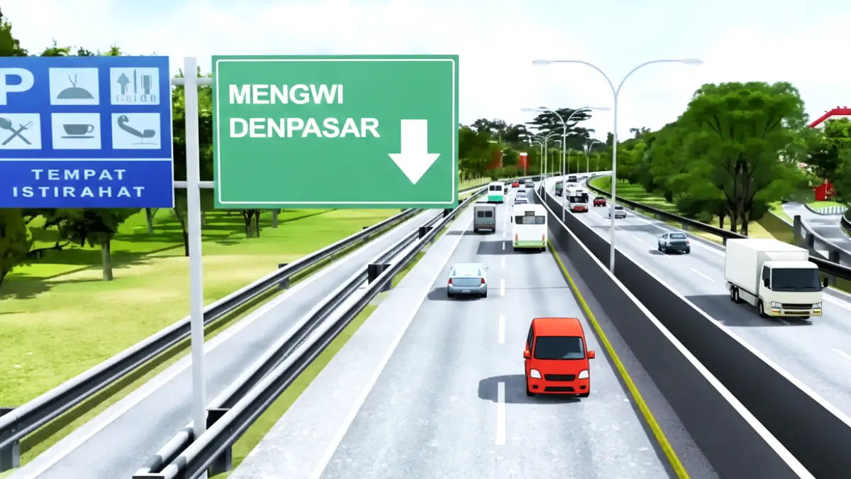 ilustrasi Tol Gilimanuk-Mengwi. (gambar digital gemini/radar bali)