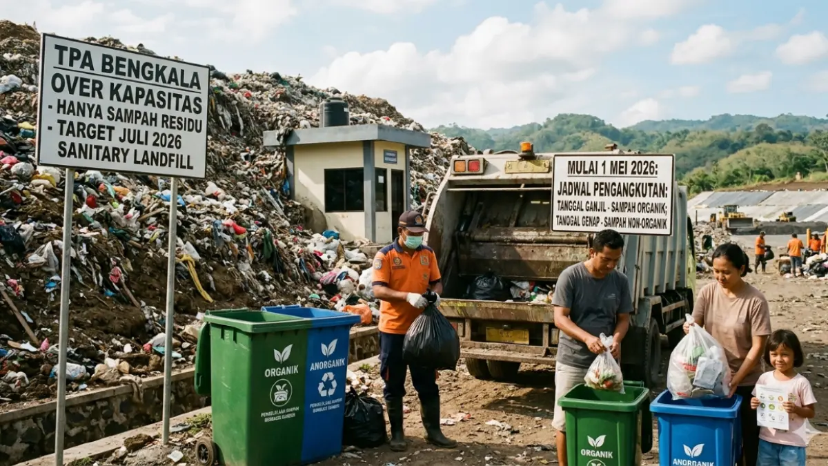 Ilustrasi pemiliahan sampah di Kabupaten Buleleng akan dimulai 1 Mei 2026 (gemini google/radarbali.id)