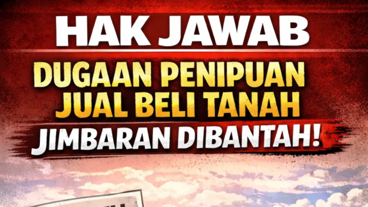 SISI LAIN: Advokat Lakon Supriyadi memberikan hak jawab atas pemberitaan kasus jual beli tanah di Jimbaran. Infografis/ilustrasi: AI