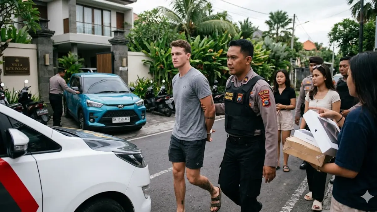 KACAU: Polres Badung mengamankan seorang warga negara asing (WNA) asal Amerika Serikat berinisial AHAAS kasus penggelapan barang pesanan online. (ilustrasi gemini AI)