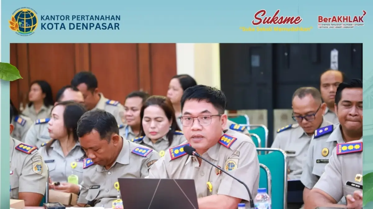 Rapat pembahasan tindak lanjut penanganan permasalahan pensertipikatan tanah aset pemerintah daerah di wilayah Provinsi Bali Tahun 2026, Senin (13/4/2026).