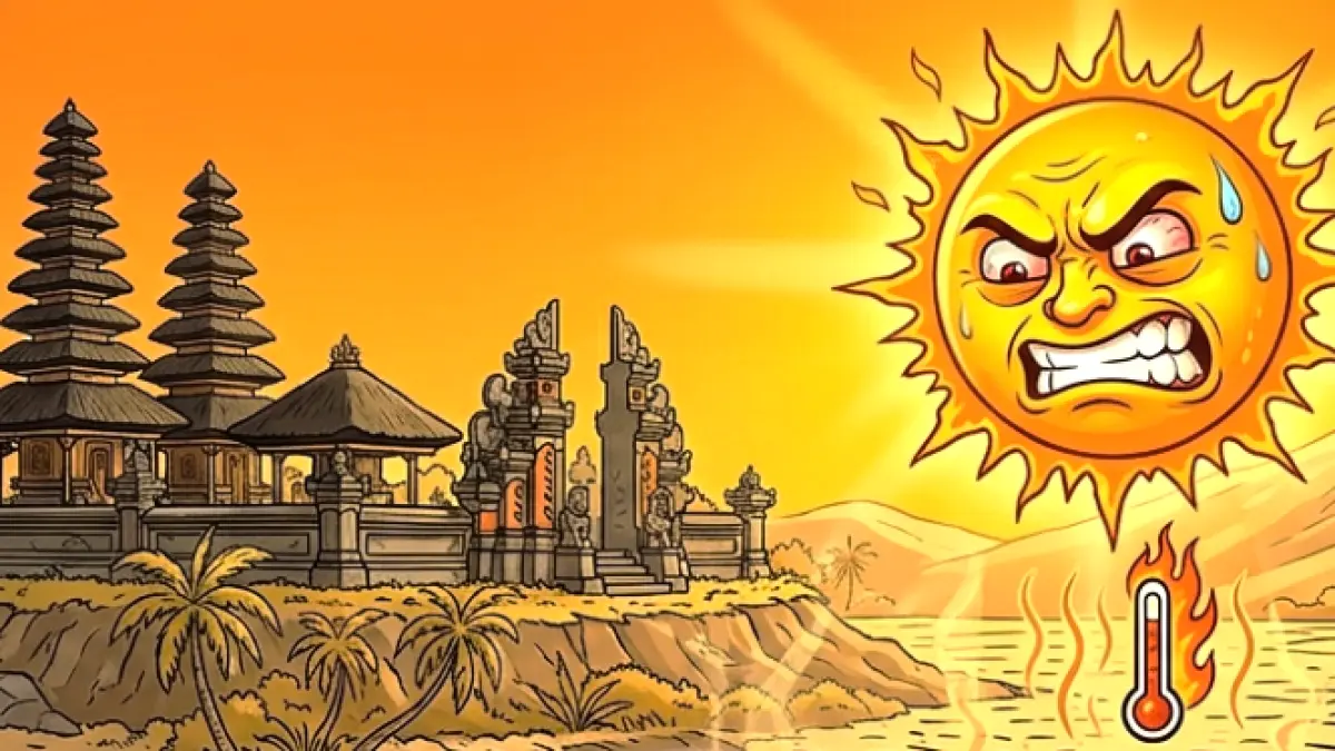 ilustrasi cuaca kering tahun ini. (gambar digital radar bali)