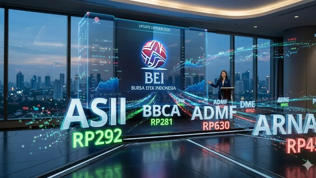 Daftar emiten BEI yang membagikan dividen pada April 2026. 
