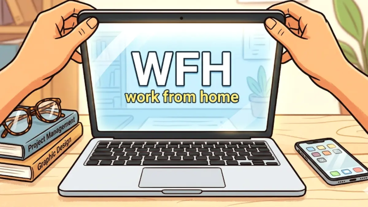 Ilustrasi work from home (gambar digital Gemini/ Radar Bali)