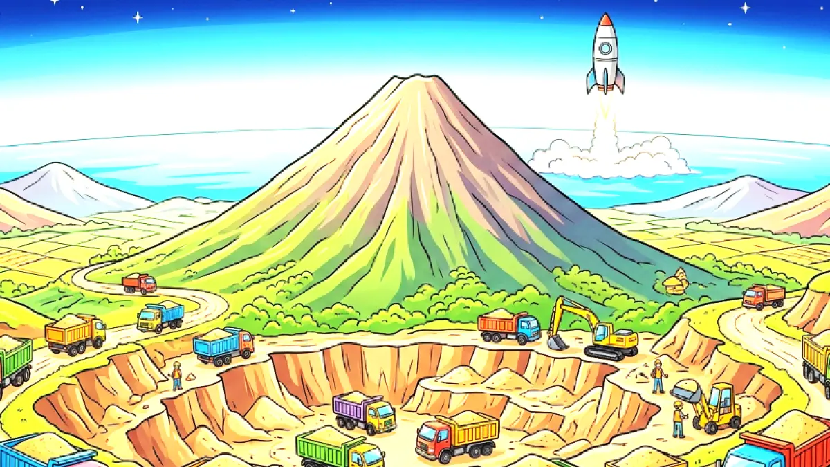 Ilustrasi pengangkutan pasir diKarangasem. (gambar digital gemini/radar bali)
