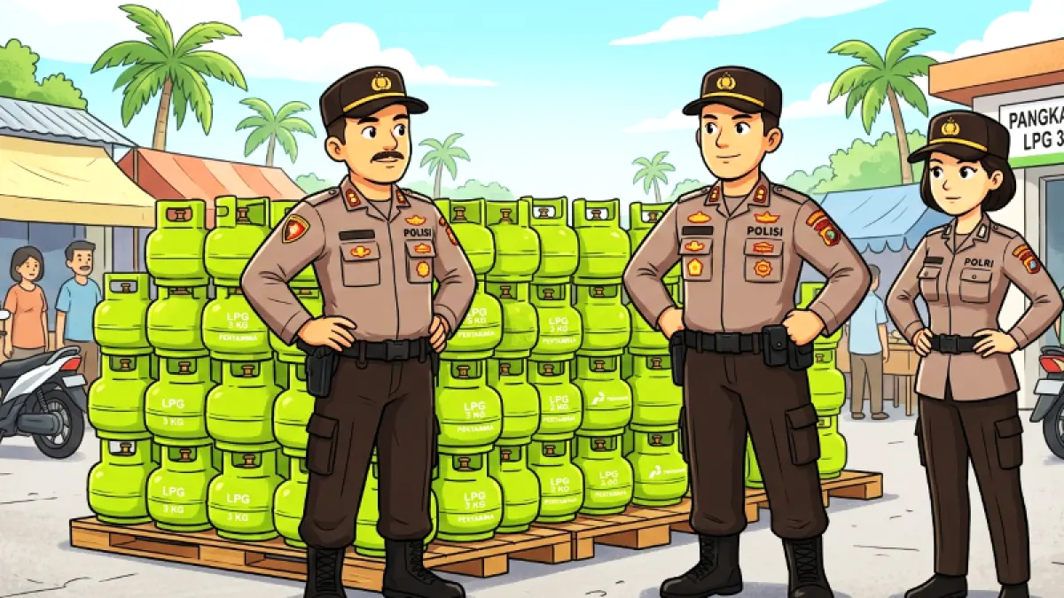 Ilustrasi penggerebekan oplosan elpiji 3 kilogram. (gambar dighital gemini/radar bali)