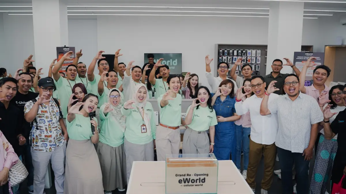 CEO Cellular World Malika Jiwaji saat Grand Re-Opening EWORLD by Cellular World di Eworld Teuku Umar, Denpasar, Jumat (1/5/2026).