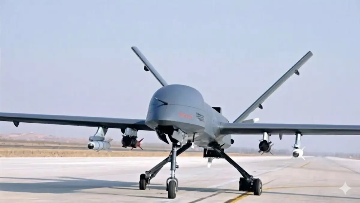 Drone CH-4 Rainbow yang dioperasikan Skuadron 51 dan Skuadron 52 TNI AU di Pontianak dan Pulau Natuna. 