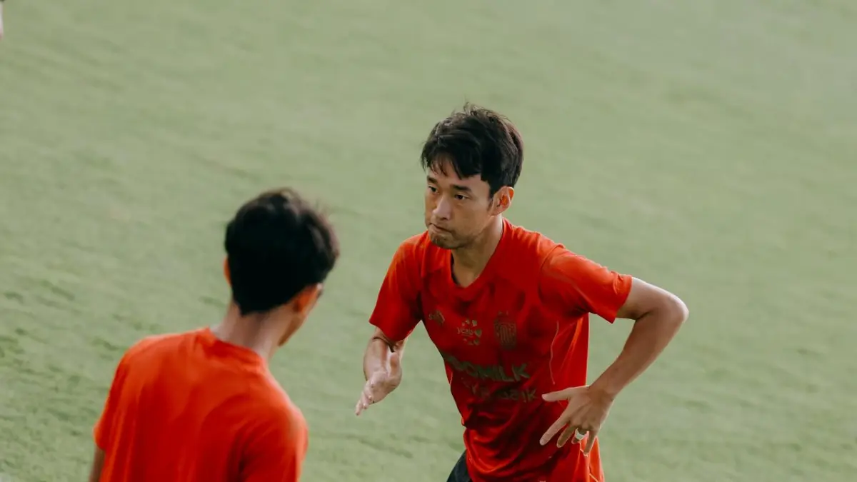 Teppei Yachida berlatih menjelang tandang ke Stadion Ratu Pamelingan menantang Madura United. (Dokumentasi Bali United)