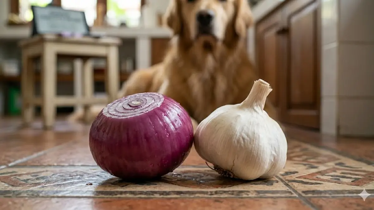 bawang putih dan bawang merah berbahaya bagi anjing
