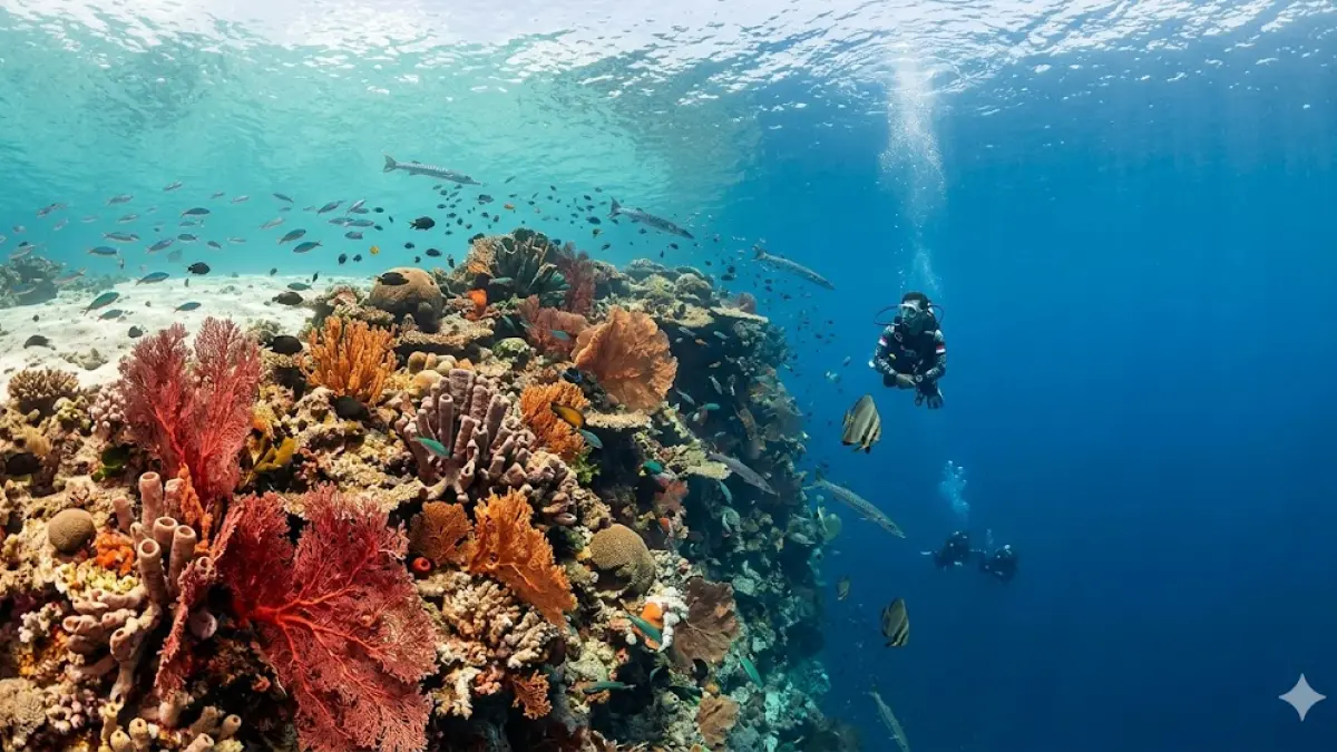 ilustrasi - diving wall di Teluk Menjangan, Buleleng, Bali