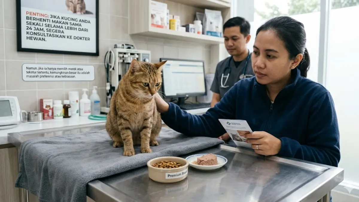 pahami alasan kucing menolak makanan yang diberikan.