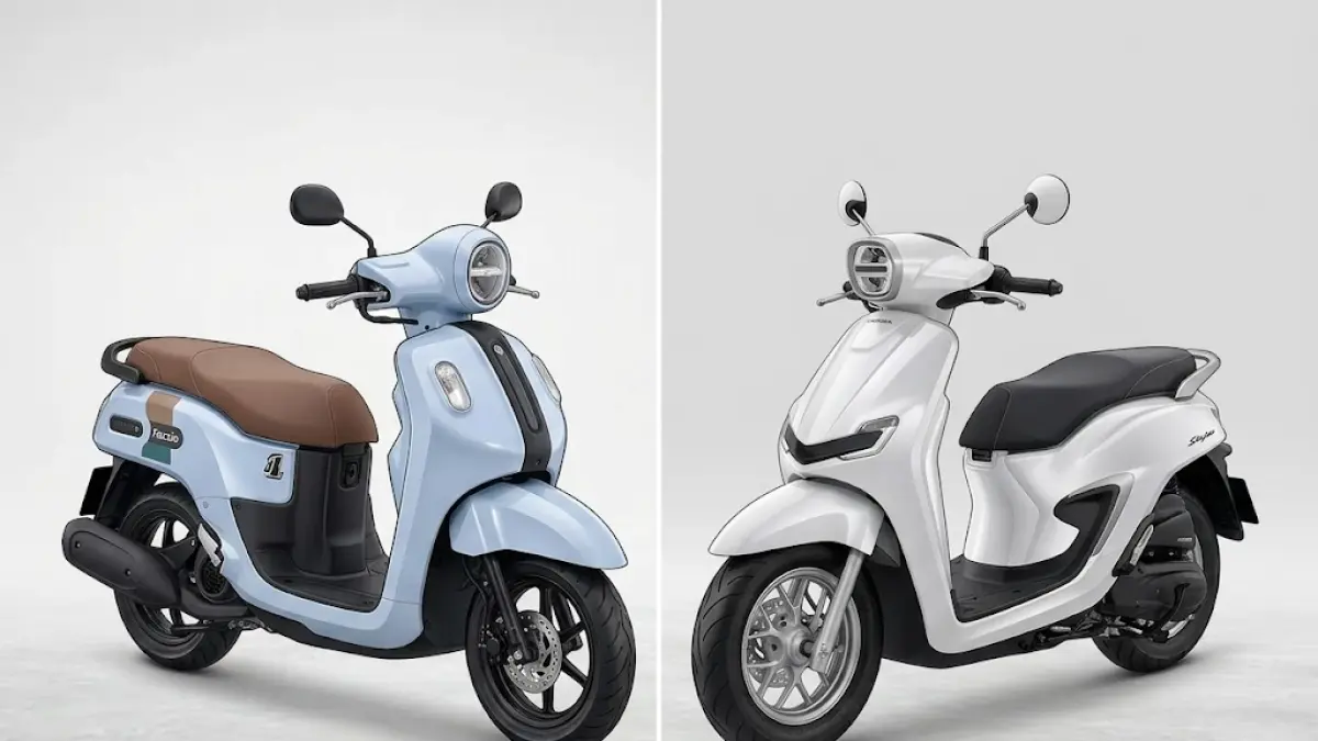 Yamaha Grand Filano (kiri) dan Honda Stylo 160 