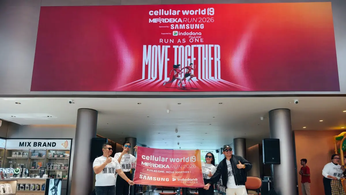 EVENT SEHAT: Cellular World ajak pelari menyelesaikan rute 5.3K dalam Merdeka Run yang akan digelar pada 16 Agustus 2026.