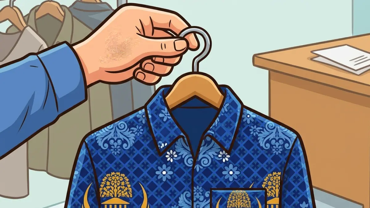 ilustrasi seragam Korpri Pegawai Negeri. (gambar digital gemini/radar bali)