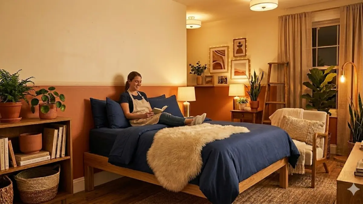 Sprei polos berkualitas membuat tempat tidur terlihat seperti hotel berbintang.
