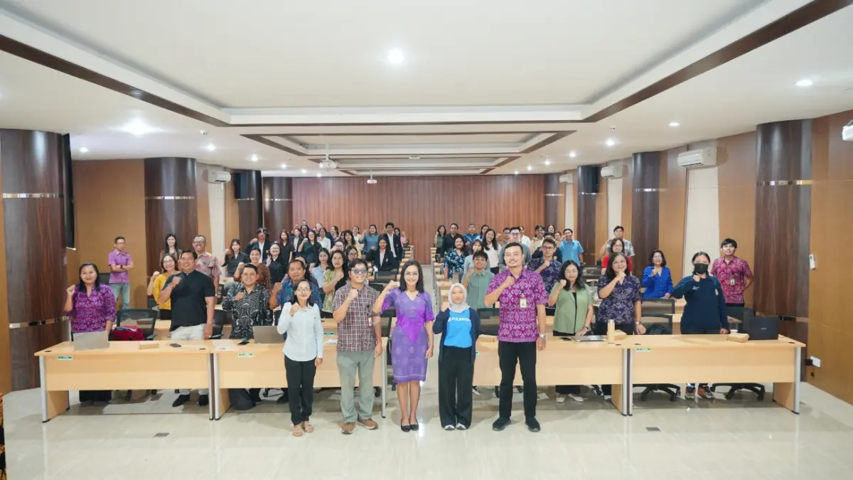 Pembicara dan peserta Seminar Fulbright 2026 gelaran FKIP Unmas Denpasar, pada Sabtu (9/5/2026) di Auditorium Ganesha.
