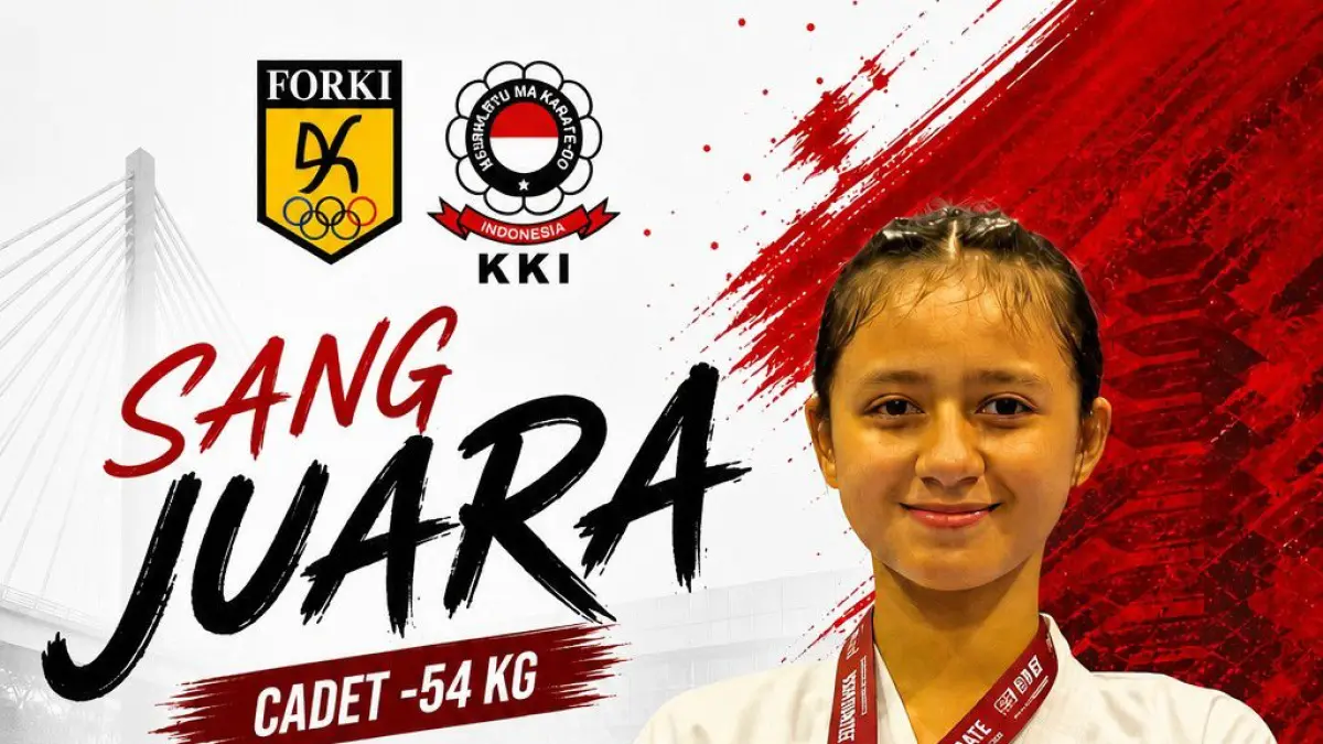 PENINGKATAN: Ni Ketut Tasya Maharani Putri meraih perunggu Kumite -54 Kg cadet putri.