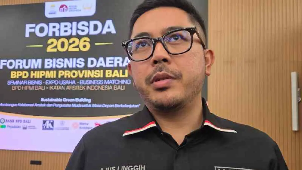 CARI SOLUSI : Ketua BPD HIPMI Bali, Agung Bagus Pratiksa Linggih. (foto: Marsellus Pampur)