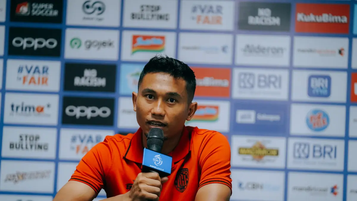 Ricky Fajrin waspadai duet Spaso-Privat Mbarga dalam laga kandang terakhir Bali United melawan Bhayangkara FC sore ini. 