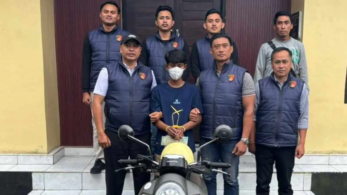 DIRINGKUS DI BANYUWANGI : Tim Unit Reskrim Polsek Kintamani mengungkap kasus tindak pidana pencurian sepeda motor yang terjadi di wilayah Desa Batur Tengah, Kintamani, Bangli kurang dari 24 jam. (Polres Bangli)