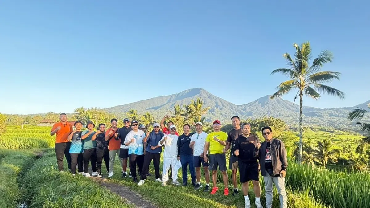 
SPORT TOURISM: DPD ASITA Bali dan pengelola Desa Wisata Jatiluwih. (IST/radarbali.id)
