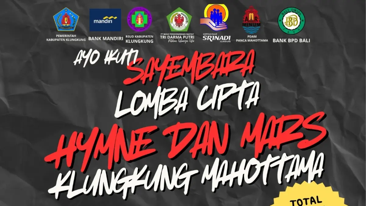 Pemkab Klungkung Gelar Sayembara Cipta Hymne dan Mars Klungkung Mahottama.

&nbsp;