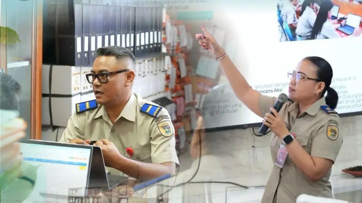 Kota Denpasar menerima kunjungan kerja monev dari Subbagian Hukum, Kepegawaian, dan Organisasi (HKO) serta Subbagian Umum dan Hubungan Masyarakat Kantor Wilayah BPN Provinsi Bali.