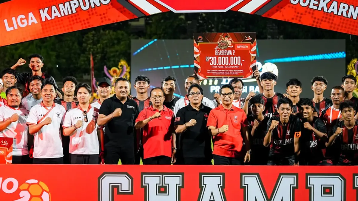 Puncak Liga Kampung Soekarno Cup III Tahun 2026 Provinsi Bali yang berlangsung di Stadion Ngurah Rai, Denpasar, Senin (25/5/2026).&nbsp;