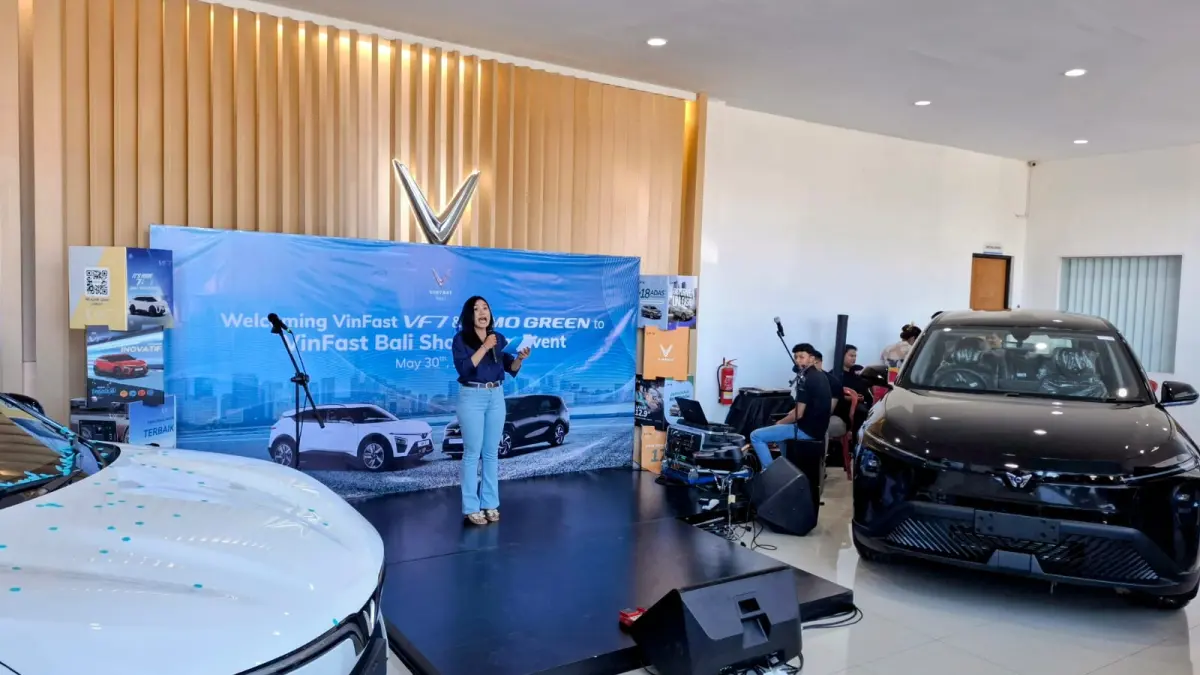 VinFast VF 7 dan Limo Green, resmi diluncurkan dalam Grand Launching  di Showroom VinFast Bali, Jalan Gatot Subroto Barat No. 500, Denpasar, Sabtu (30/5/2026)