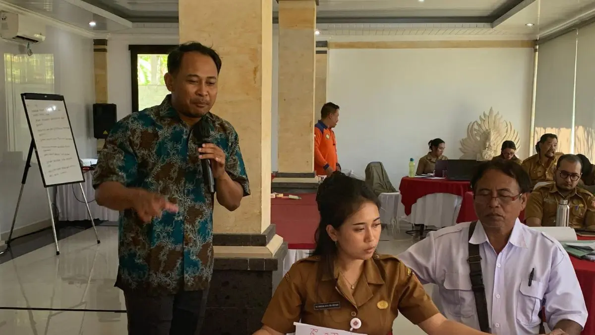 MINIM: Penyelarasan Rencana Aksi DRM-CCA ke dalam RPJMDes dan RKPDes yang digagas A-PAD Indonesia dan didukung Kementerian Luar Negeri Jepang (MOFA Japan) yang digelar di Tulamben, Karangasem tanggal Senin (25-26/5/2026) (IST/radarbali.id)