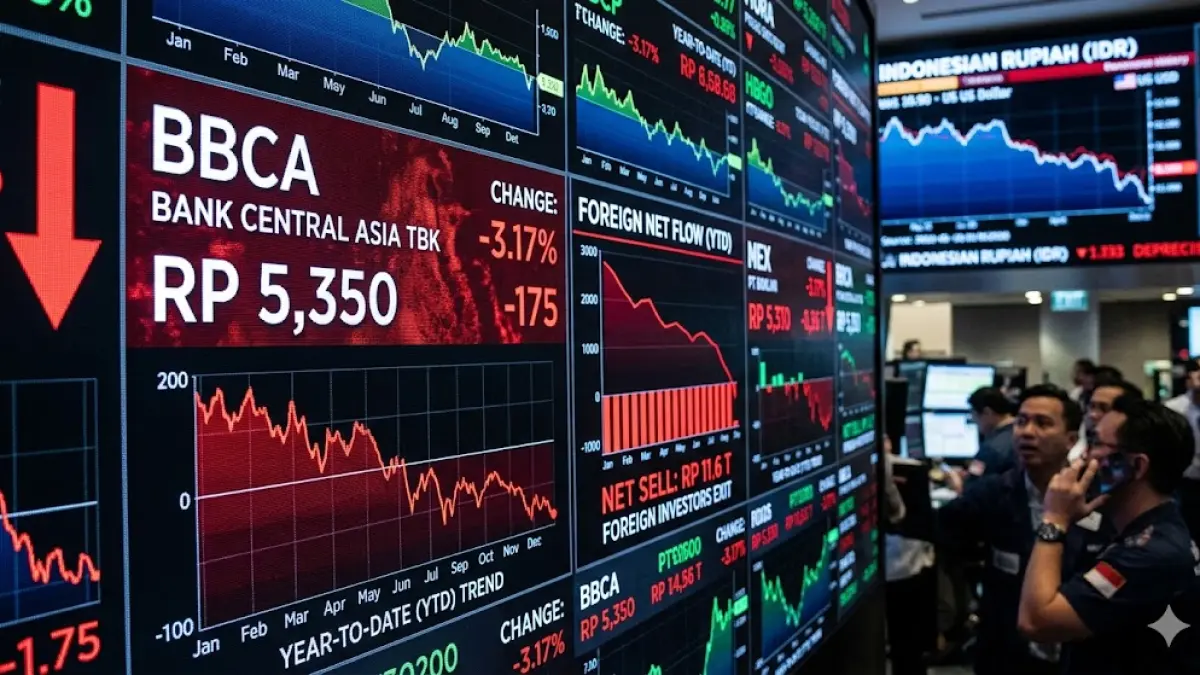Saham BBCA masih mengalami tekanan jual meski secara fundamental mencatatkan kinerja yang signifikan,