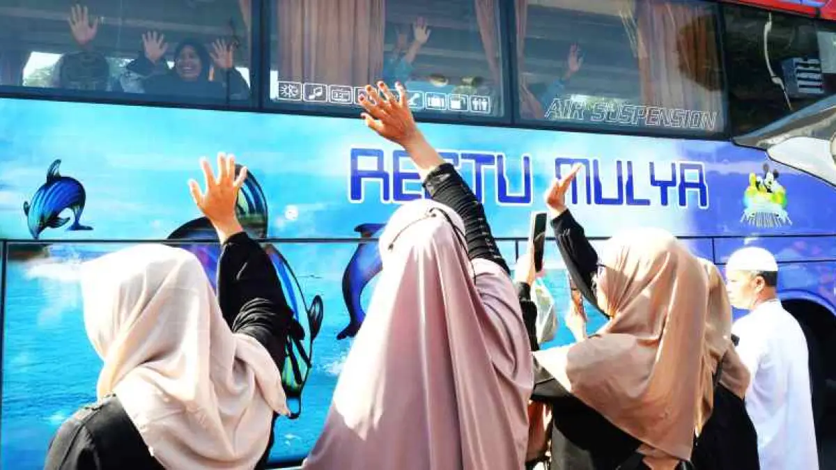 ilustrasi pelepasan keberangkatan  jemaah haji dari Denpasar, beberapa waktu lalu. (adrian suwanto)