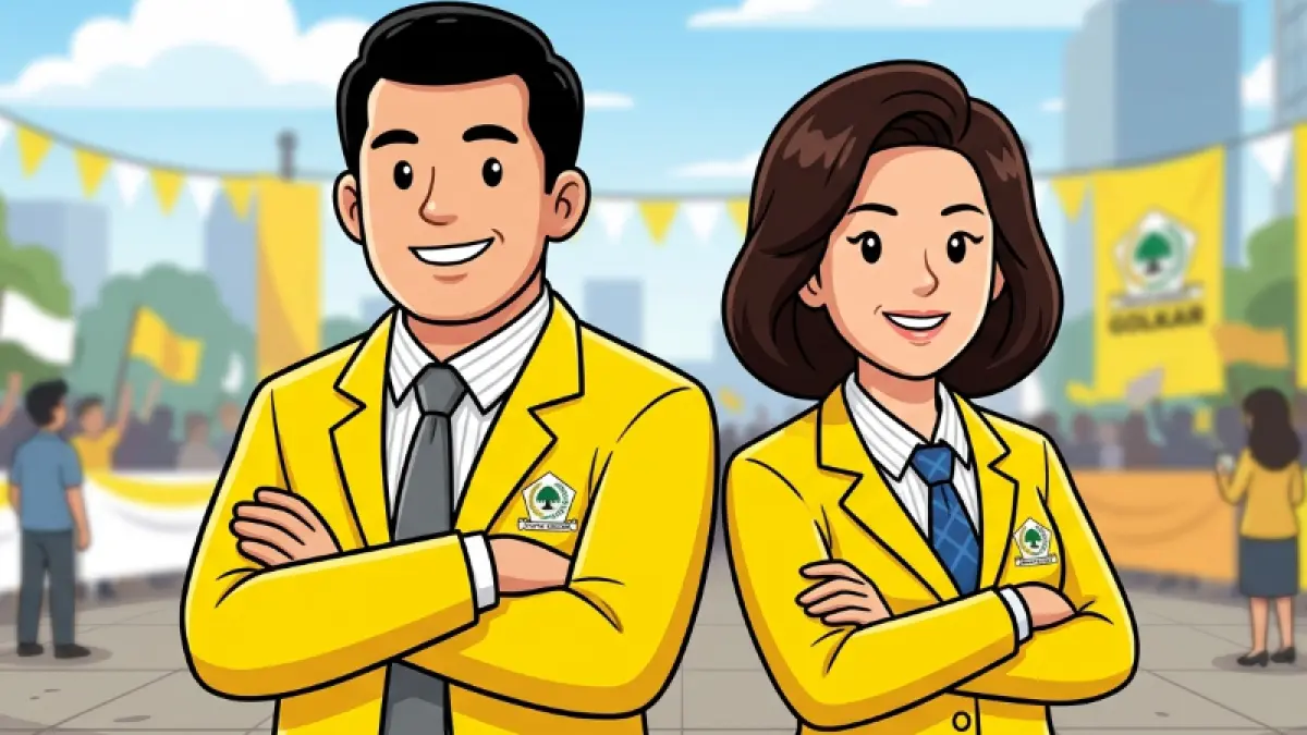 ilustrasi bacaleg Partai Golkar. (gambar gigital gemini/radar bali)