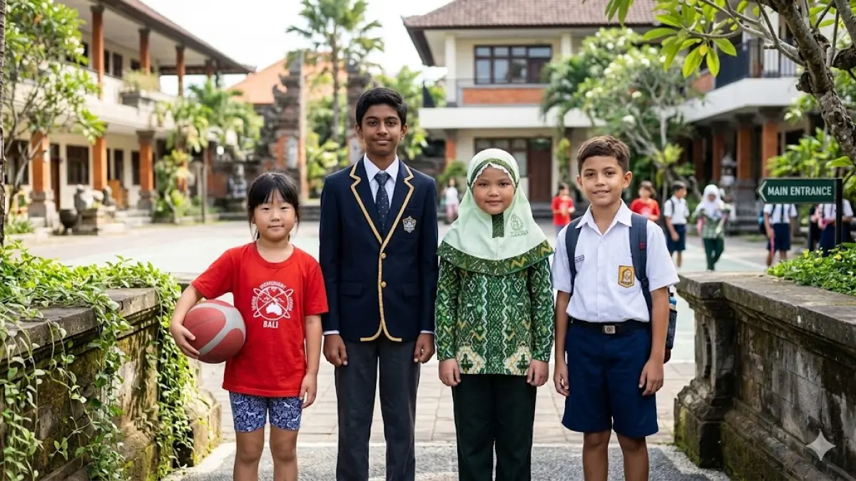 Ilustrasi - Siswa sekolah internasional di Bali
