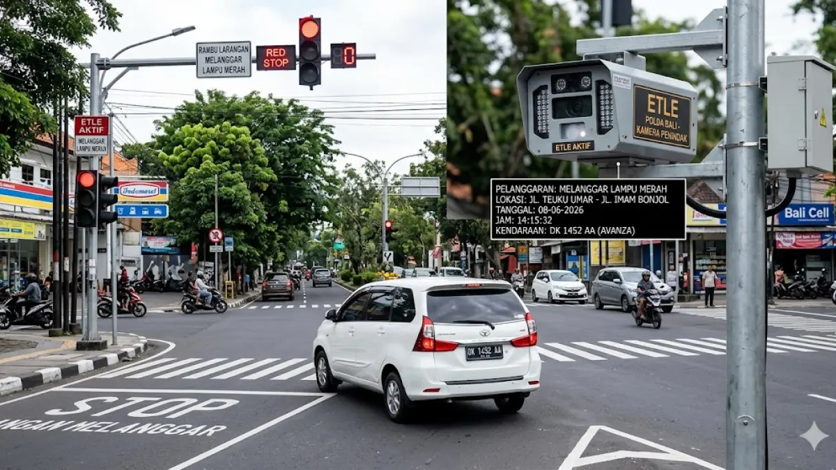 ilustrasi - Polda Bali menyelenggarakan Operasi Patuh Agung 2026 dengan menggunakan ETLE dengan fokus pada 7 penyebab kecelakaan lalu lintas fatal.
