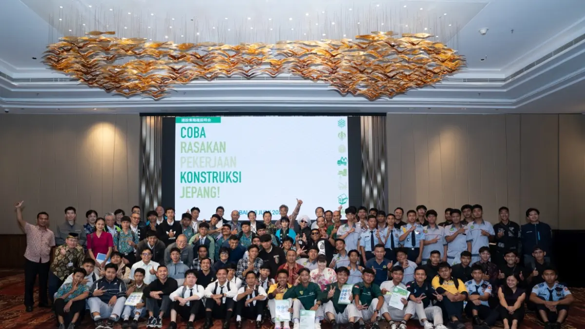 WORKSHOP KONSTRUKSI JEPANG: 79 Peserta workshop dari 9 instansi pendidikan di Bali mengenal konstruksi Jepang.