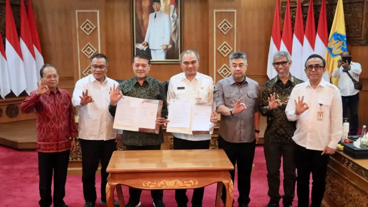 Penandatanganan PKS antara Pemerintah Kota Denpasar dan PT Pelabuhan Indonesia (Persero) Regional 3, pada Rabu (10/6) di Gedung Kertha Sabha Kompleks Kediaman Gubernur Bali Jaya Sabha, Denpasar.