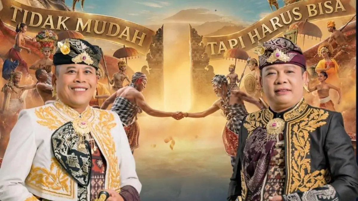 Bupati Karangasem I Gusti Putu Parwata (Gus Par) bersama Wakil Bupati Pandu Prapanca Lagosa (Guru Pandu)