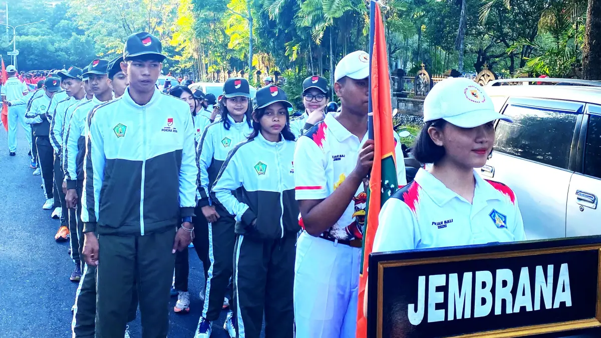 NAIK PERINGKAT : Kontingen Kabupaten Jembrana pada ajang Porjar Provinsi Bali 2026. (foto:Pemkab jembrana)