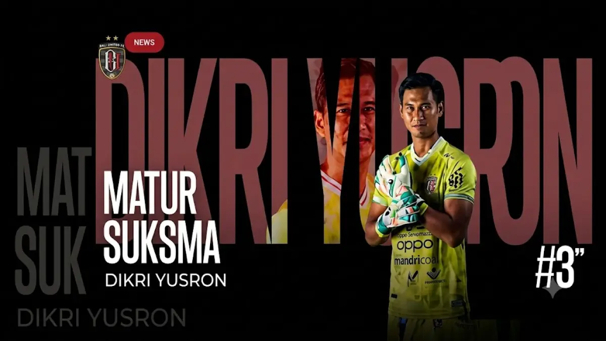 Bali United resmi melepas kiper lokal Dikri Yusron yang tidak pernah mendapatkan menit bermain selama musim 2025/2026.