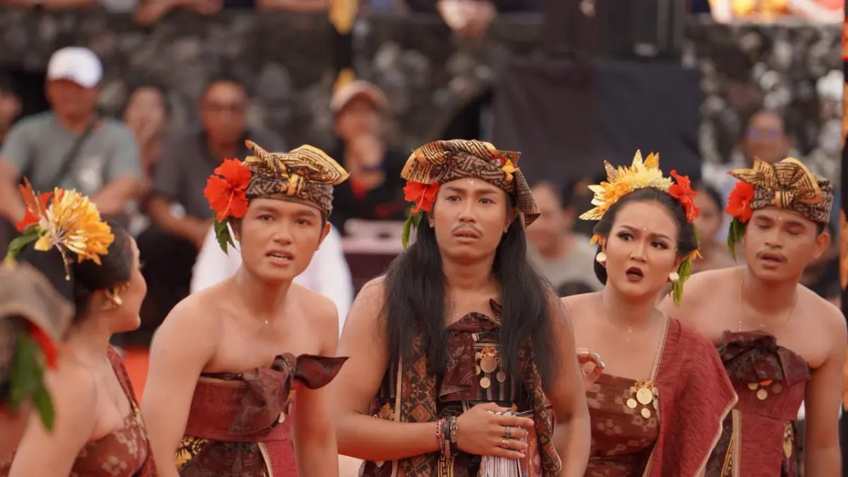 DUTA PKB BADUNG: Penampilan Sanggar Seni Semar Pegulingan Sekar Tunjung Biru, Desa Adat Tanjung Benoa, Kelurahan Tanjung Benoa, Kecamatan Kuta Selatan di Kalangan Ratna Kanda, Art Centre, Denpasar Kamis, 18 Juni 2026.
