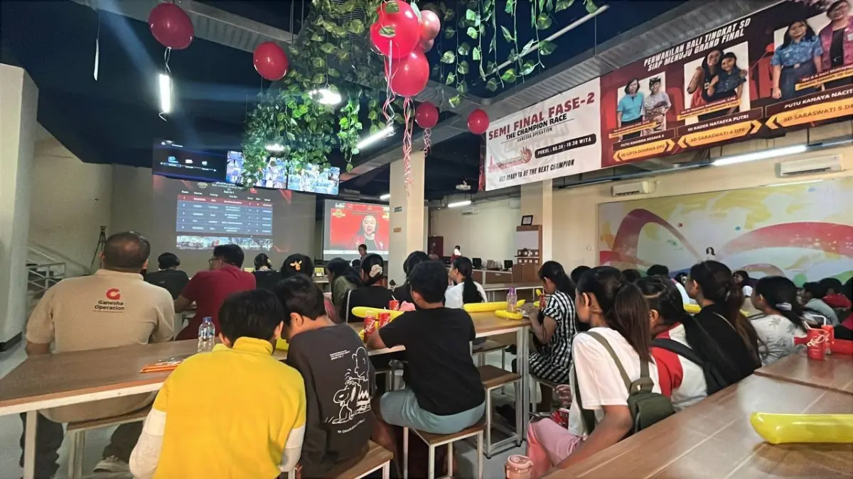 Suasana Semi Final Fase-2 The Champion Race (TCR) di Ganesha Operation (GO) Jl. Melati No. 57 Denpasar, Sabtu (13/6/2026).