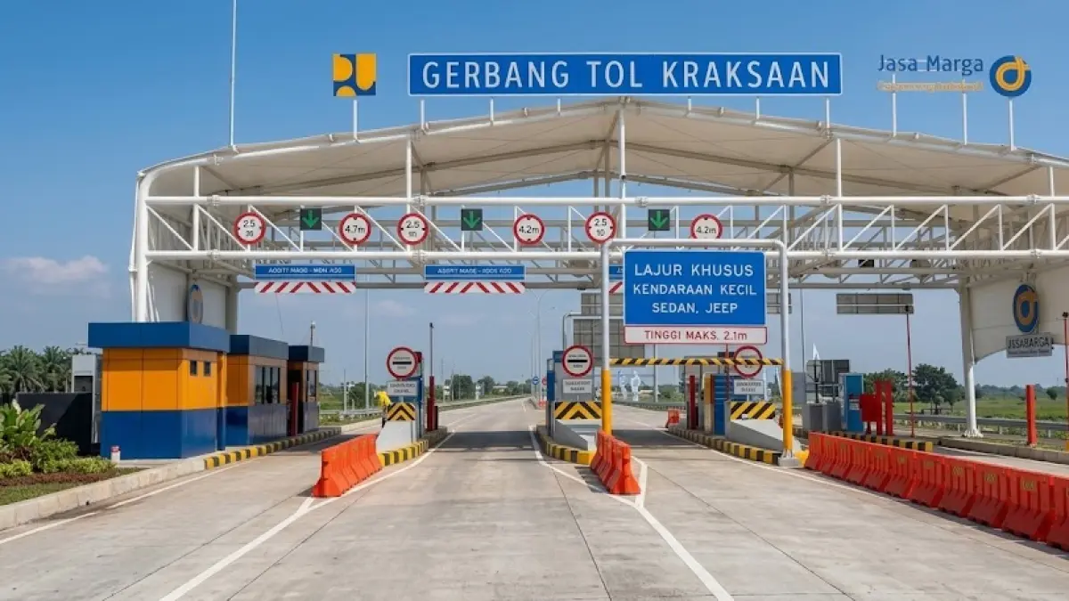 Gerbang Tol Kraksaan di ruas tol Probolinggo-Banyuwangi.