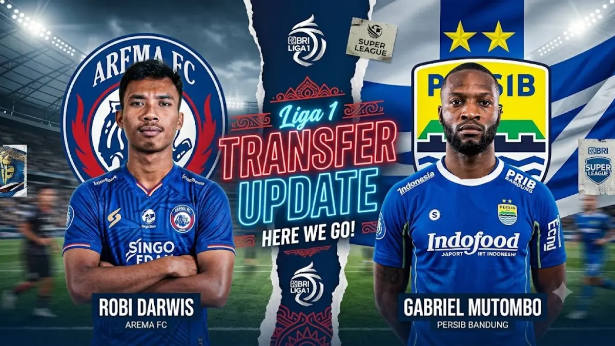 Robi Darwis resmi pindah ke Arema FC, sedangkan Persib resmi menelikung Bali United untuk mendatangkan Gabriel Mutombo dari Ratchaburi FC