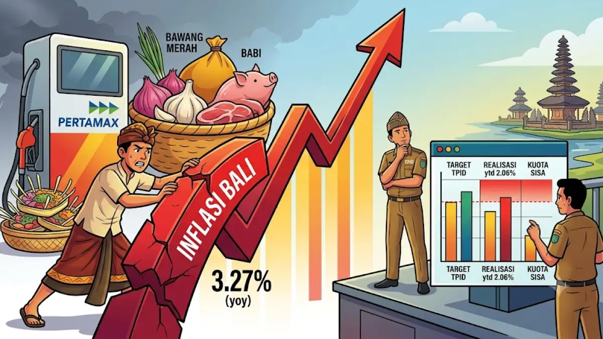 Inflasi Bali hingga tengah tahun sudah mendekati target maksimal tahunan. Alarm keras untuk TPID untuk menjaga stabilitas harga.