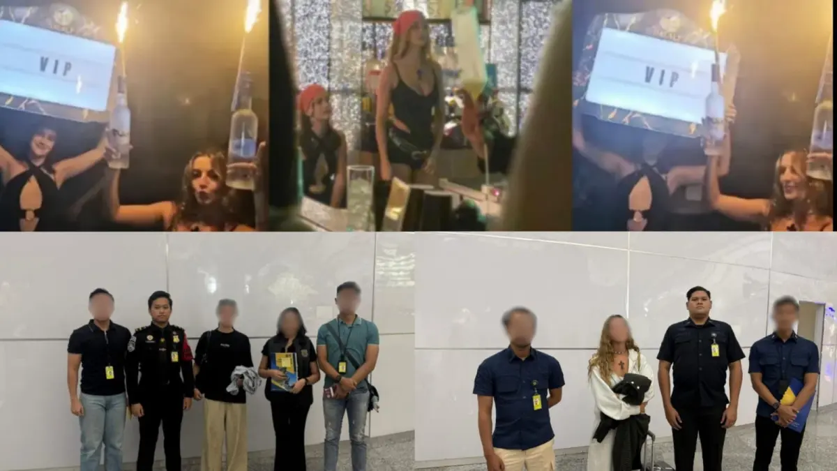 DIPAKSA PULANG: Dia bottle girl tempat hiburan malam Jade by Todd English bernama Tes Fleur Khoudair dan Nikita Falke, dideportasi
